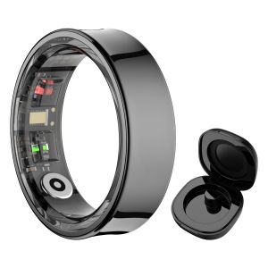 Smart Ring R09 Heart Rate Blood Oxygen Sleep Monitor Step Count Distance Calories 5ATM Waterproof Multi Sports Modes Smart Ring