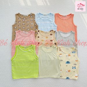 [Xã Kho] Áo Thun Ba Lỗ Cho Trẻ Em Trai Gái 8-16kg Bé Xinh Shop Áo Sát Nách Thun Lạnh Cho Em Bé Trai Gái ÁO 3 LỖ MỚI Bé_Xinh_Shop