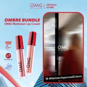 [BUNDLING] OMG Oh My Glam Mattelast Lip Cream Ombre Package | Paket 2 Pcs 3.5g | Matte Kiss | Bundle