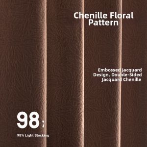 French Cream Style Antibacterial Double-sided Full Blackout Curtain