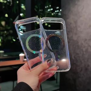 Transparent Star Magnetic Phone Protect Case for Google Pixel 11 10ProXL 9ProXL 10Pro 10A 9A Wireless Charging Ultra-Thin Shell.