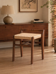 vivTree | Simple Makeup Vanity Stool Solid Wood