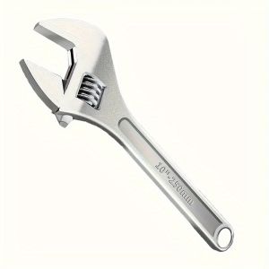 NiuXiang | 1pc 6/10 Inch Adjustable Wrench Large Opening Long Handle Universal Spanner Carbon Steel Mechanical Workshop Hand Repair Tools