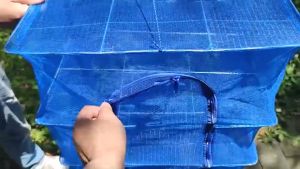 คอนโดตากอาหาร ที่มีซิปปิดกันแมลง พับเก็บได้ มุ้งตากปลา มุ้งตากอาหาร มีขนาดแห่ง 4