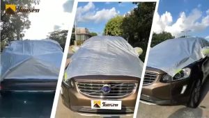 【👍Original + 24 Hour Shipping🚗✔️】Universal Car Half Cover Sunshade Indoor Outdoor Sun UV Snow Dust Resistant Protection Car Cover For Seden SUV (car accessories)