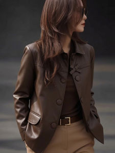 DANTING | Medieval Retro Casual Brown Bow Peter Pan Collar Jacket
