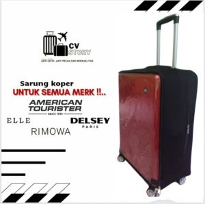 pelindung koper/sarung koper kombi bukaan depan belakang full kain