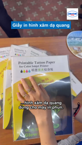 Decal Hình Xăm Dạ Quang Khổ A4 – Giấy In Hình Xăm Phát Sáng Decal Tattoo