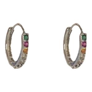 SRRMHYN 2023 New Rainbow Diamond Womens Earrings Creative Cultural Design Alloy Material Fashionable And Durable