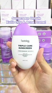 Facetology Triple Care Sunscreen SPF 40 PA+++ 40ML | Suitable For Acne Oily & Sensitive skin