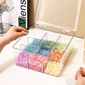 YOUKAMAN | Dustproof Clear Desktop Storage Box for DIY Beads