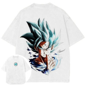 เสื้อยืดลายกราฟิกวินเทจลายดราก้อนบอล สำหรับผู้ชายและผู้หญิง แขนสั้น สไตล์ฤดูร้อน แฟชั่น Y2K สตรีทแวร์ลำลอง ทรงโอเวอร์ไซส์