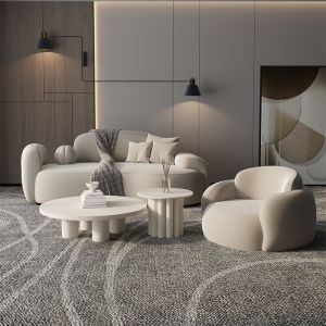 2024 New Arcane Designer Sofa for Clothing Stores Beauty Salons Waiting Area Luxury Velvet Fabric Non-Storage Wooden Frame