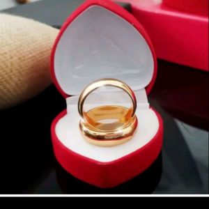 Cincin Titanium Polos Gold Harga Satuan CX04