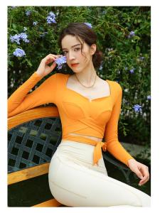 ชุดโยคะแขนยาวสุดหรูหราสำหรับผู้หญิง ชุดออกกำลังกาย Pilates แฟชั่นสุดเก๋ ทรงสลิมฟิต ชุดโยคะฤดูใบไม้ร่วง/ฤดูหนาว