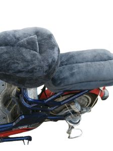 Fleece-lined Thickened Autumn and Winter Electric Bicycle Seat Cover Electric Car Seat Cover Holders Soft Shell Plaid Heattech Neutral