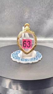 No.63Max กรอบพระ/ตลับพระงานทองเหลืองหล่อชุบทอง ขนาดใส่สวย 2.6x3.8 ซม. พิมพ์เหรียญหลวงพ่อดำพิมพ์ใหญ่วัดตุหยง ปี2516 หรือพิมพ์ใกล้เคียง