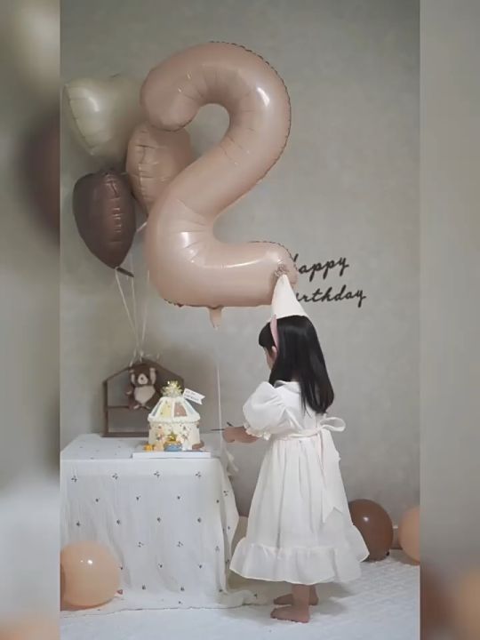 [CỠ ĐẠI] Bóng số tuổi màu trắng trang trí sinh nhật, thôi nôi, happy birthday, chụp ảnh lưu niệm cỡ lớn 70cm