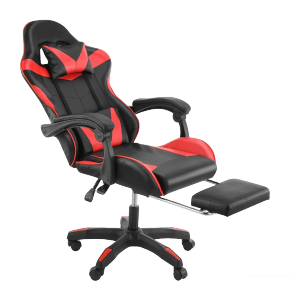 Bewell Ergonomic Gaming Chair with Adjustable Backrest Footrest Computer Chair Office Chair Swivel Chair