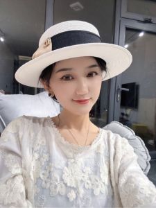 Summer Travel Beach Vacation Womens Flat Top Wide Brim Sun Protection Straw Hat French Vintage Style Sunshade Hat