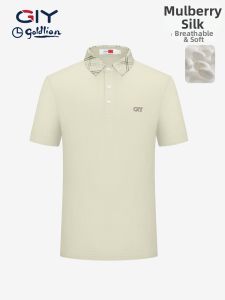 GYgoldlion | Satin Silk Mens Polo Shirt 2026 Summer New