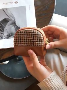 New Leather Coin Purse For Women Double Zipper Small Wallet Key Pouch Cash Card Holder Wallets For Woman #H9110
