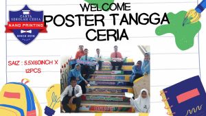 🏃1 DAYSHIP🏃 JIMAT! Carta TANGGA Pelbagai Tema Poster Hiasan Tangga Sekolah SK SMK Ceria / PAK 21 / TS25