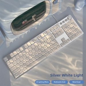 EWEADN | Bluetooth Office Use For Women High Aesthetic Value Mechanical Keyboard and Mouse Set
