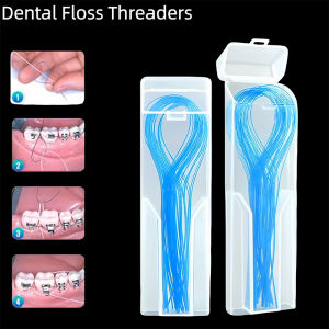 35Pcs Dental Floss Threaders Tooth Brackets Wire Holders for Orthodontic Bridges Dentist Traction Line Oral Care Tools