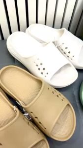 H รองเท้าแตะ ใส่ได้ทั้งชายหญิง สีสวย มีรู้ระบาย รุ่น KT 8899 Size 36-45 Size 36-37 38-39 40-41 42-43 44-45