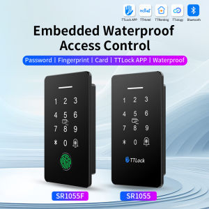 Embedded Bluetooth NFC IC 13.56Mhz RFID Card Reader Waterproof Fingerprint Attendance Access Control System Mobile TTLOCK APP