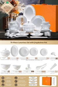 JINGDITAOCI | Underglaze Porcelain Dinnerware Set
