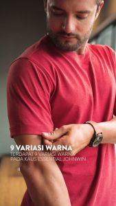 Johnwin - Regular Fit - Kaos Polos - Kaos Essential - Abu - Variasi Warna - FTS.622.S484.05.C-S/S - T-shirt Polos Basic