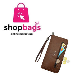 KASHVAU Mens Long Zipper Wallet PU Leather Clutch Wallet Large Capacity Phone Holder Hand Strap 1762-5