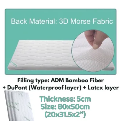 Bamboo Latex Baby Mattress Anti-Fungus Anti-Dust Mite Newborn Sleeping Bed