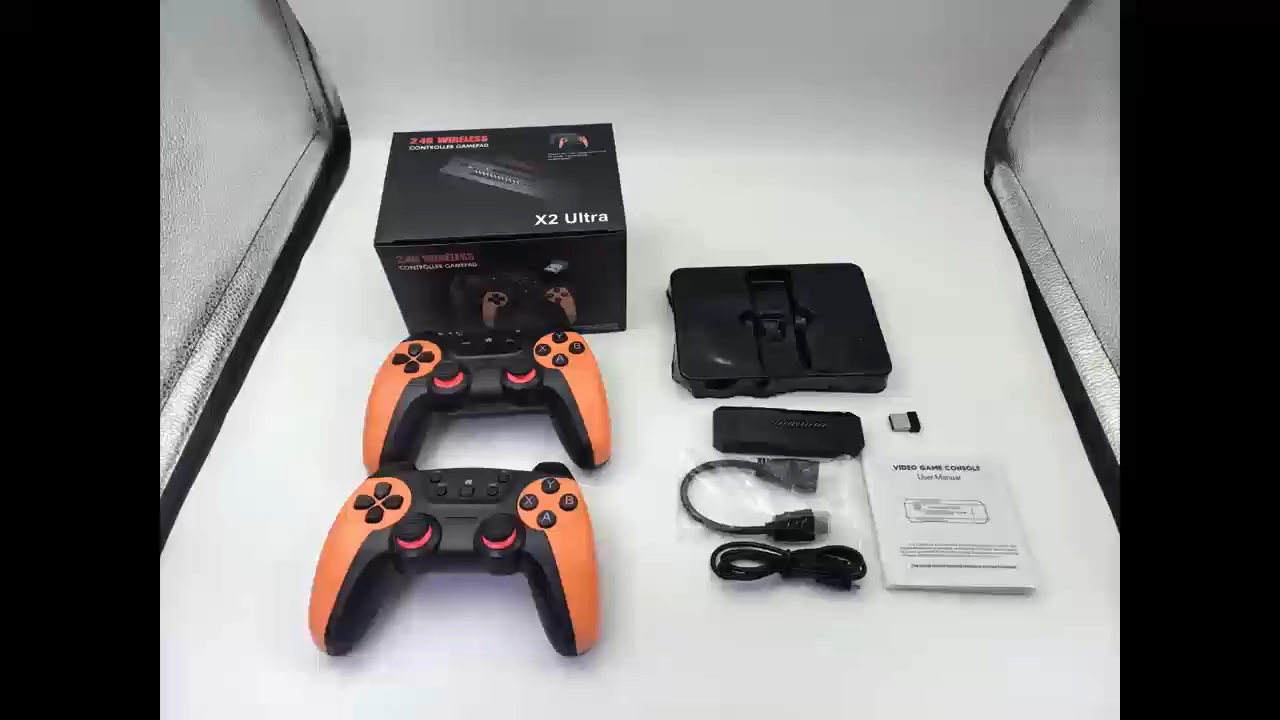 【 SG Seller 】4K HD Video Game Console 64G Built-in 20000 +Games Retro handheld Game Stick Wireless Controller Supports MAME/FC/GB/MD/SFC/PS1 Game Kids Gift