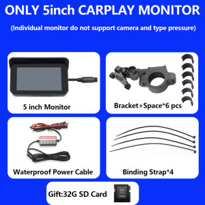 Forefeel  Motorcycle Carplay Waterproof 1080P 5 Inch WiFi Wireless Android-Auto DVR Monitor Dash Cam GPS Navigation TPMS