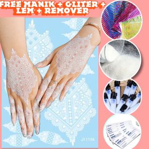 SRIKER HENNA INSTAN PUTIH J1119AAA // FREE LEM GLITER MANIK DAN SAMPEL