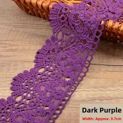 Black Embroidered Lace Trim Wide Border Decorative Accessories