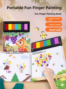 WEIBAI | Non-toxic Fun Finger Painting Paint with Stamp Book