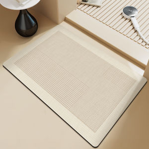 แผ่นดูดซับน้ำซิลิกา VIKAMA สำหรับห้องน้ำ พรมเช็ดเท้า พื้นที่ล้างมือ แผ่นรองพื้นห้องน้ำแบบแห้งเร็ว พรมกันลื่น