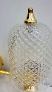 โคมไฟติดผนังภายในขาสีทองลายเพชร B14/1-99 (5-W-1072)