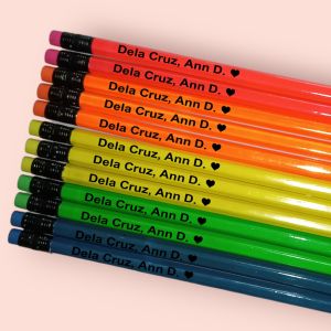 Laser Engraved Name on Pencil Mongol Orig /Rinbow