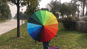 เนื้อหาร่มขนาดใหญ่ ร่มกันแดด ร่มกันยูวี ร่มแฟชั่น 16สี สำหรับการด้านสันสดใส วัสดุแข็งแรง