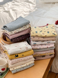 Antibacterial Wool Childrens Sleepwear Set Soft Long Sleeve round Neck Home Clothes for Boys Anti-bacterial Comfortable Warm