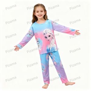 Spring Autumn Winter Full Sleeve Soft Lilo & Stitch Pajamas Sets for Girls Comfortable Childrens Sleepwear Nightwear Loungewear