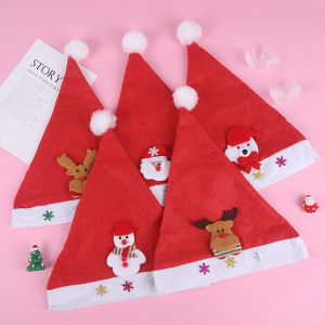 Christmas Christmas Hat Christmas Hat for the Elderly Batch High Quality Non-Woven Fabric Kids Adult Push Hair Activity Small Gift