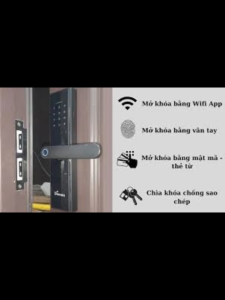 Khóa vân tay thông minh Demax EL266 BN app wifi chính hãng công nghệ Đức tính năng mở thông phòng