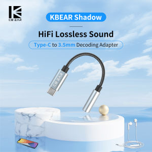 Kbear | KBEAR Shadow Earphone Decoding Adapter Type-C to 3.5mm  CX31993 Chip Digital Decoder HIFI DAC For Android