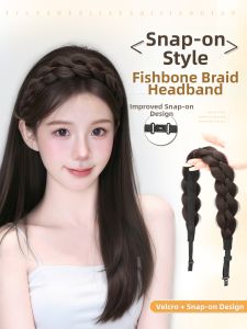 TIANZHEN | Hair Seam Covering Fishbone Braid And Twisted Braids Wig